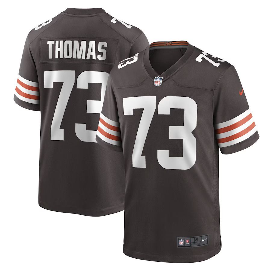 Men Cleveland Browns #73 Joe Thomas Nike Brown Retired Game Player NFL Jersey